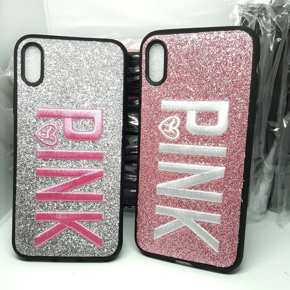 2 Brand New Covers Silver & Pink for Iphone XS (1 Silver and 1 Pink)
